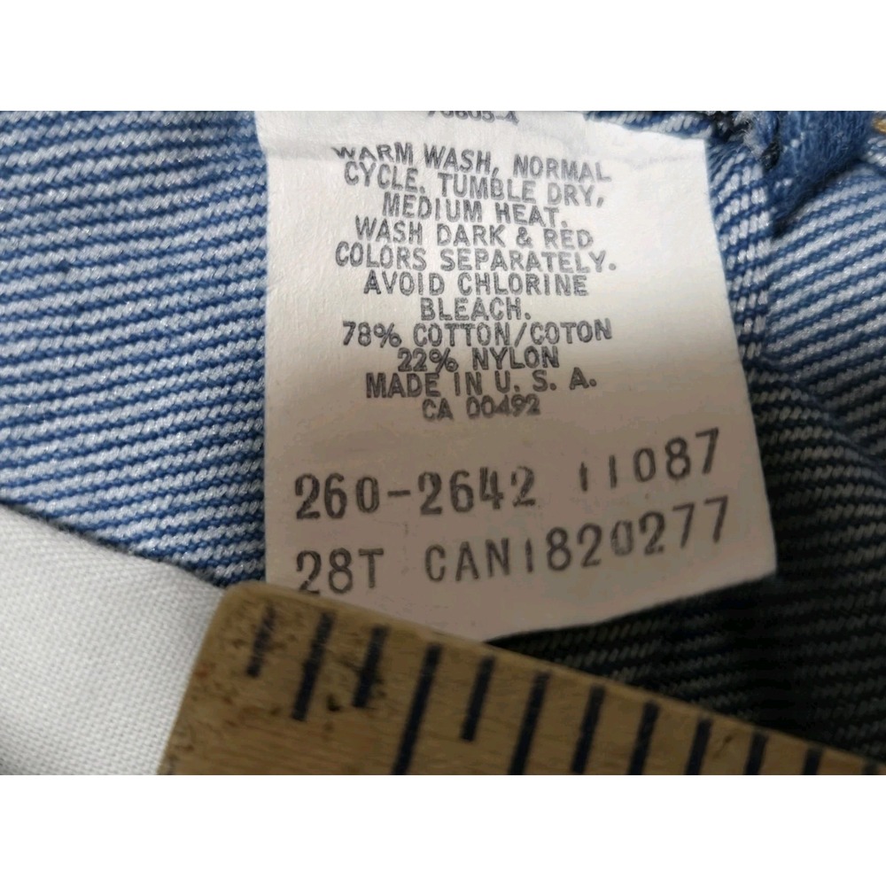 True Vintage Womens M.R. Mr LEE Jeans Blue Size 28 T Tall 30x32 Bell Bottoms - Picture 5 of 10